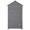 5.8ft x 3ft Outdoor Wood Lean-to Storage Shed Tool Organizer with Waterproof Asphalt Roof; Lockable Doors; 3-tier Shelves for Backyard