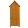 30.3"L X 21.3"W X 70.5"H Outdoor Storage Cabinet;  Wooden Tool Shed for Garden Patio Backyard,  Natural/Gray