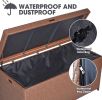 Outdoor Storage Box with Waterproof Inner,140 Gallon Large Wicker Patio Storage Bin