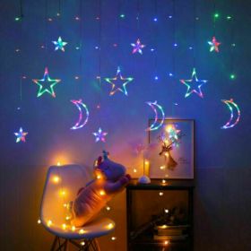 LED Fairy String Window Curtain Lights Star Christmas Xmas Party Home Indoor (Option: Type three)