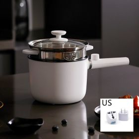 Multifunctional Mini Small Power Electric Cooking Pot (Option: With steamer-US)